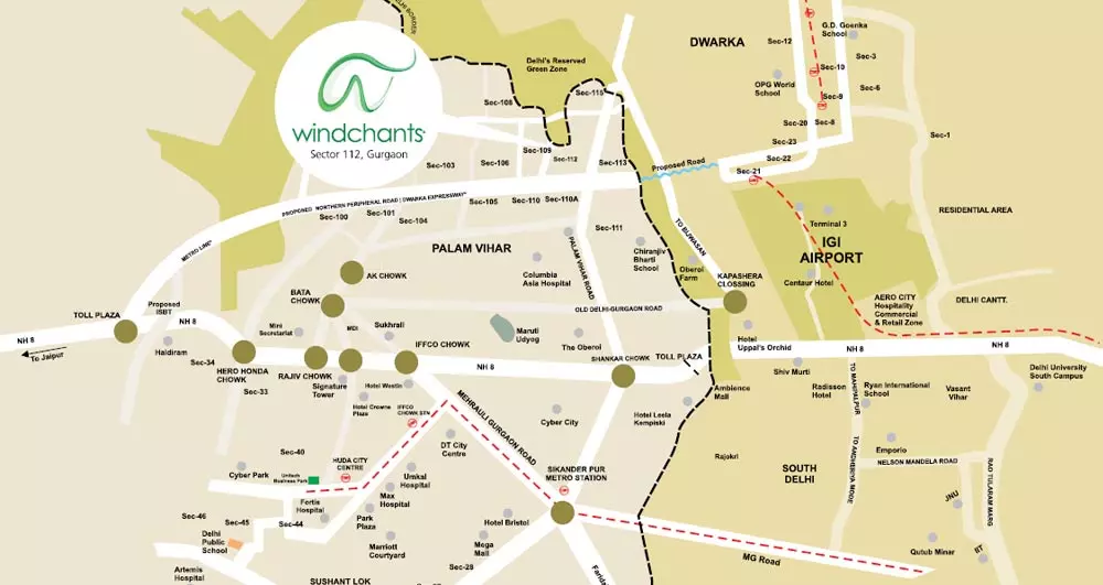 Experion Windchants  Lcoation map